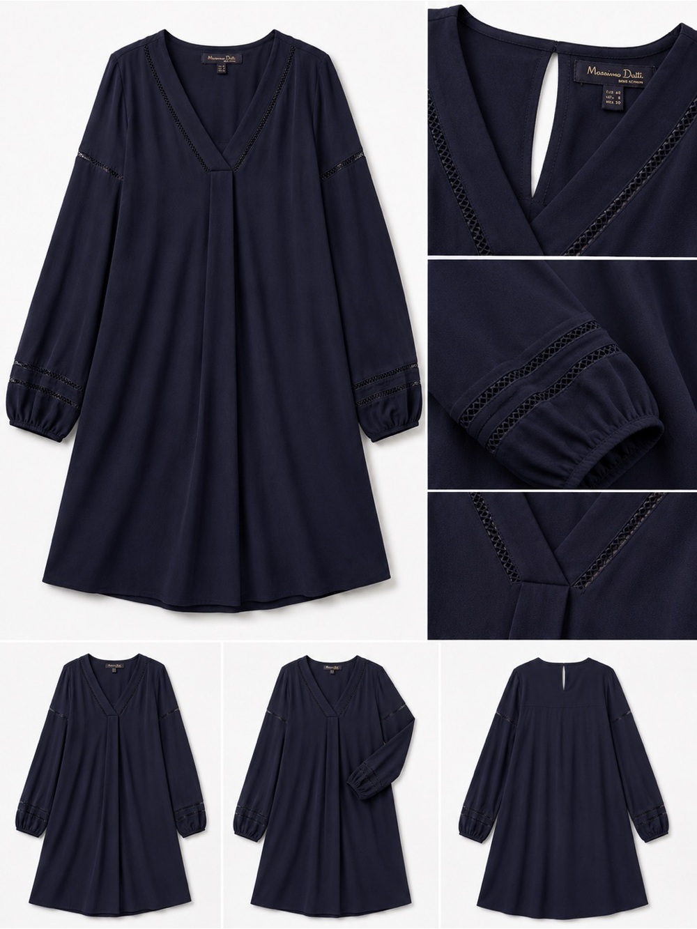 V-Neck Long Sleeve Dress